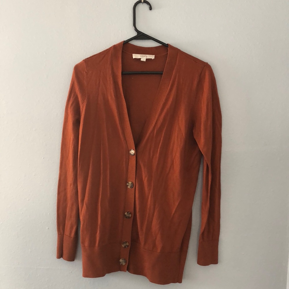 Brunt orange Loft Cardigan Medium